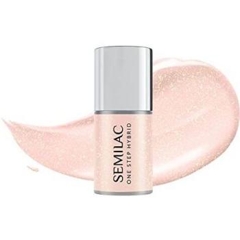 Semilac One Step Hybrid Nail Polish - Naked Glitter Peach