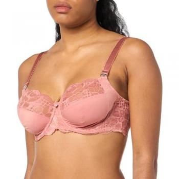 Fantasie Women's Sheer Reflective Full Coverage Side Support Bra - Pink Sunset 40DD