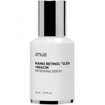 Anua Retinol 0.3% + Niacin Renewing Serum, Night Renewal Serum for Enlarged Pores and Wrinkles, 30 ml