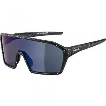 Alpina RAM Q-Lite Men's Sport Sunglasses - Black with Blue Mirror Lenses