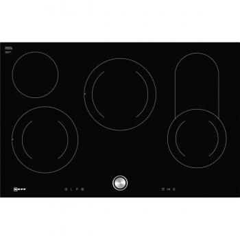 Placa vitrocerámica Neff T18PT16X0, placa autosuficiente, integrada, color negro, con 4 zonas de inducción y calentador autárquico