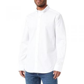 Camisa de Vestir GANT Regular Fit Pinpoint Oxford Blanca para Hombre, Manga Larga, Algodón, XL