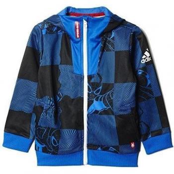 adidas Lk Dyq Sm Fzh - Sudadera para niños de 5-6 años, color azul / blanco
