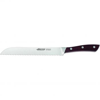 Cuchillo Panero Serie Natura de Arcos, Hoja de Acero Inoxidable Nitrum 200mm, Mango en Madera Palisandro Marrón