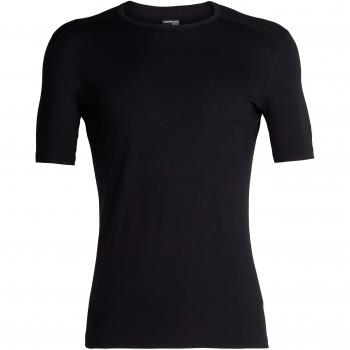 Icebreaker 200 Oasis Merino Short Sleeve Crew Shirt for Men - Black - Size XL