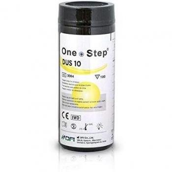 100 Tiras reactivas de analisis de orina de 10 Parámetros: Leucocitos, nitritos, urobilinógenos, proteínas, pH, sangre, densidad, cetona, bilirrubina y glucosa - Uroanalisis