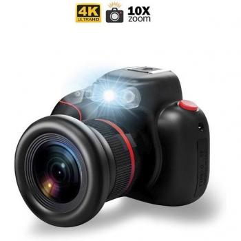 Cámara digital DAM D6PRO para niños, 48MP de fotos y video 4K, pantalla de 2.4, zoom manual giratorio, flash, cámara secundaria, dimensiones 10.5x8x10.5 cm