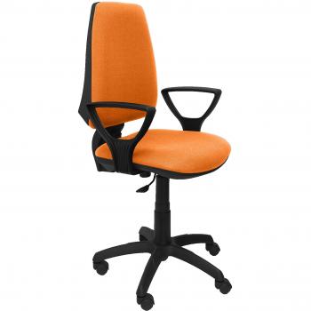 Piqueras y Crespo Silla Elche CP Bali Naranja Brazos FIJOS Oficina, Tela, 109x46x46 cm