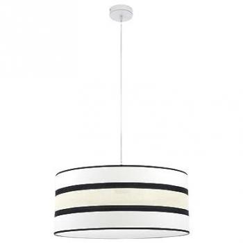 Colgante Bicolor Karla 2 Luces Regulable Blanco/Beige 50x50 cm