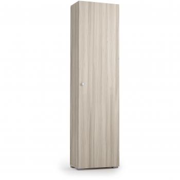 Mueble Multiuso de Olmo con Puerta y Siete Estantes, Medidas 50x30x182 cm