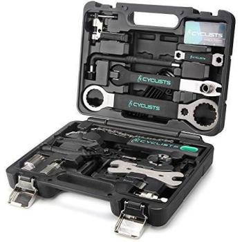 Kit de Herramientas para Bicicleta Cyclists 23 Piezas - Kit de Reparación Profesional con Maletín Portátil para Bicicletas de Montaña, de Ruta, Urbanas y Ebikes
