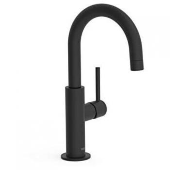Grifo Monomando con Maneta Lateral para Lavabo Color Negro Mate TRES Study 26290403NM