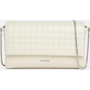 Bandolera pequeña acolchada Calvin Klein Mini Quilt en color gris