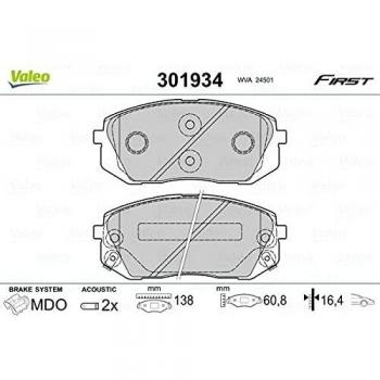 Valeo 301934 Pastillas de Freno