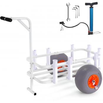 Vevor Heavy-Duty Beach Fishing Cart 300 lbs Capacity with 13-inch PU Balloon Tires