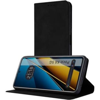 Funda Libro de Polipiel con Tarjetero Compatible para Xiaomi Poco X6 5G Color Negra