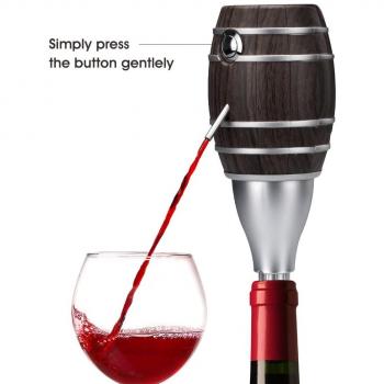 Finether-Aireador de Vino Dispensador de Vino Decantador de Vino en forma de barril