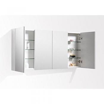 Armario Espejo Baño 144cm Siena Blanco Lacado