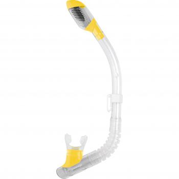 Cressi Minidry - Tubo de Snorkel para Niños Unisex, Transparente/Amarillo