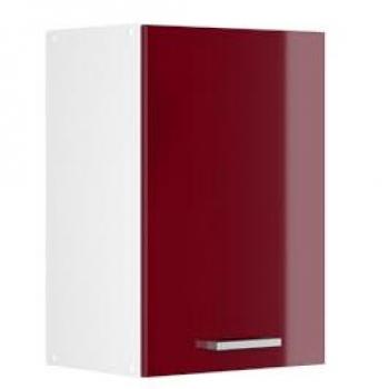 Mueble Alto Universal R-Line, Rojo Burdeos Alto Brillo, 40 cm con Estantes Abiertos