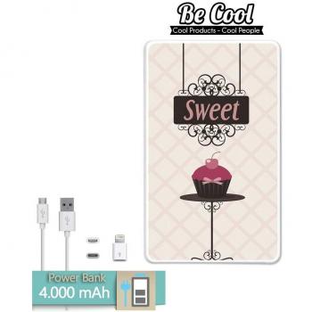 Becool® - Batería Externa Power Bank 4000 mah + Gratis 1 cable USB-MicroUsb