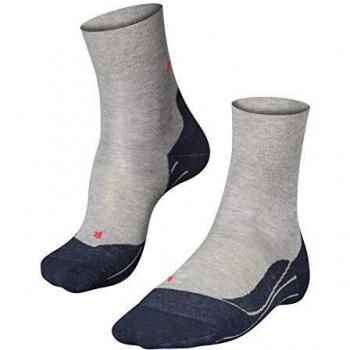 Falke RU4 Endurance Running Socks Men - 1 Pair Grey RU4 Cool Volume Ergonomic Cushioned Crew Running Socks Men's 9.5-10.5 Mens - Falke - Grey - Size: 9.5-10