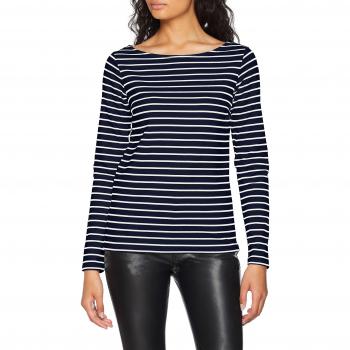 Vila Clothes Vitinny L/s Boatneck Top-Noos, Camisa Manga Larga para Mujer,