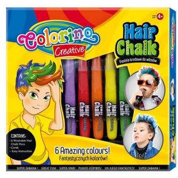 Pintura para el pelo 6 colores Hair Chalk Boys - Ceras tinte para el pelo Colorino Hair Chalk 6 colores
