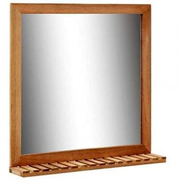vidaXL Bathroom Mirror 60x12x62 cm Solid Walnut Wood