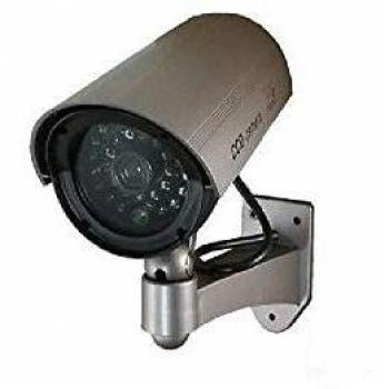 Cámara Domo Falsa con LED IR Parpadeante para Videovigilancia