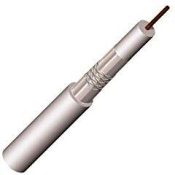 Cable Coaxial Triax KOKA 110 A+ 100m, PVC blanco, 120dB, Clase de fuego Eca