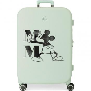 Disney Maleta Mediana Happiness 70cm Verde Expandible Rígida 79L