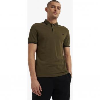 Fred Perry Polo Shirt Green Male Size S