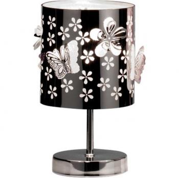 Lámpara de sobremesa TITILLA Metal Negro, lámpara de mesa infantil con pantalla redonda, color negra