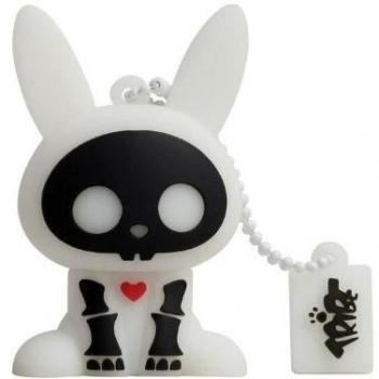 Tribe Skelanimals Pendrive - Memoria USB Flash Drive 2.0, de goma, de 4 GB con llavero, diseño Conejo Jack