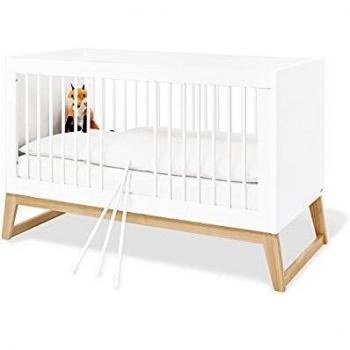 Cuna Evolutiva Pinolino Bridge 70x140 cm Madera Natural/Blanca