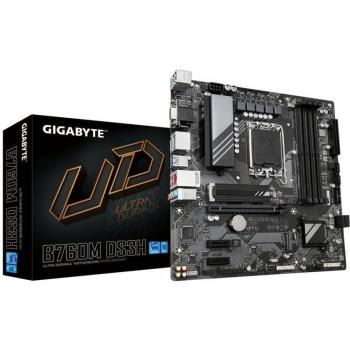 Gigabyte B760M DS3H Micro ATX Motherboard LGA 1700 Socket Intel B760 Chipset DDR4 HDMI DisplayPort VGA GbE LAN PCIe M.2 RAID USB-C