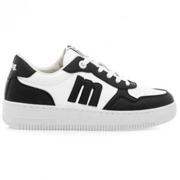 Zapatillas Deportivas de Plataforma para Mujer MTNG 60724 Blancas con Cordones y Estilo Casual