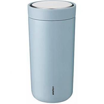 To Go Click - Termo de 0,4 L, con revestimiento de polvo, doble pared, altura de 17 cm, diámetro de 8,3 cm, función Smart Click 360°, pared interior, acero inoxidable
