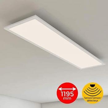 Panel LED Piatto con sensor de movimiento, 119,5 x 29,5 cm, 38W, luz neutra