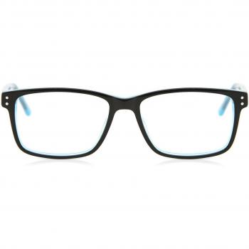 Cuadrado Armazón Completo Acetato Azules Gafas Recetadas para Hombre - Gafas Anti-Azules - SmartBuy Collection