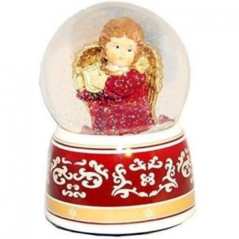 20031 Bola de nieve navidad ángel con musica medida 140 mm