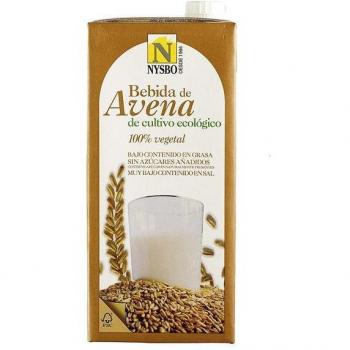 Nysbo Bebida Vegetal de Avena Orgánica Sin Azúcar 1L Pack de 12