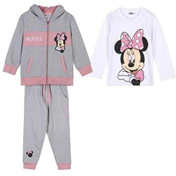 Chándal Cotton Brushed 3 Piezas Minnie Mouse Gris