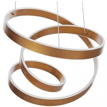 Lámpara de Techo LED Moderna de Aluminio Dorado en Forma de Nudo Wanli