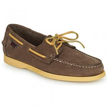Sebago Docksides Portland Nubuck Men's Boat Shoes - Brown Yellow