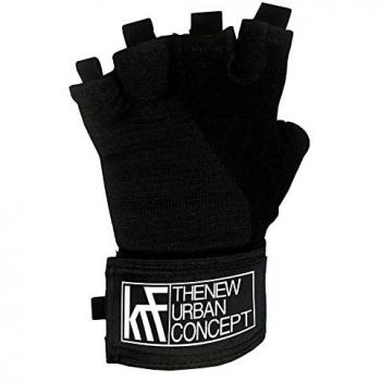 Guante Protector Fitness con Muñequera Senior Krf, características: guante con muñequera, diseño unisex, color negro, adecuado para adultos y jóvenes