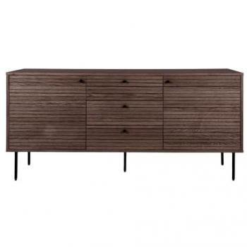 Mueble Multiusos Kyoto - Madera MDF y Metal - Marrón - 150x40x74 cm