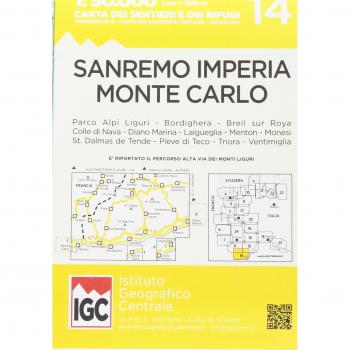 Mapa excursionista 14 San Remo, Imperia y Monte Carlo 1:50.000