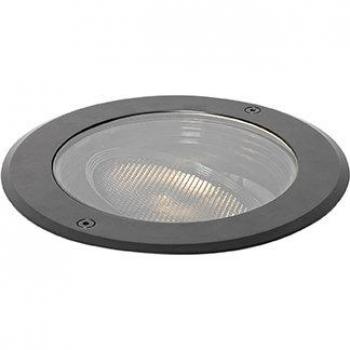 Foco suelo exterior negro AR111 orientable IP65 - Delux Honey, Aluminio/Vidrio/Plástico, Redonda, Adecuado para LED, Max. 1 x 50 Watt